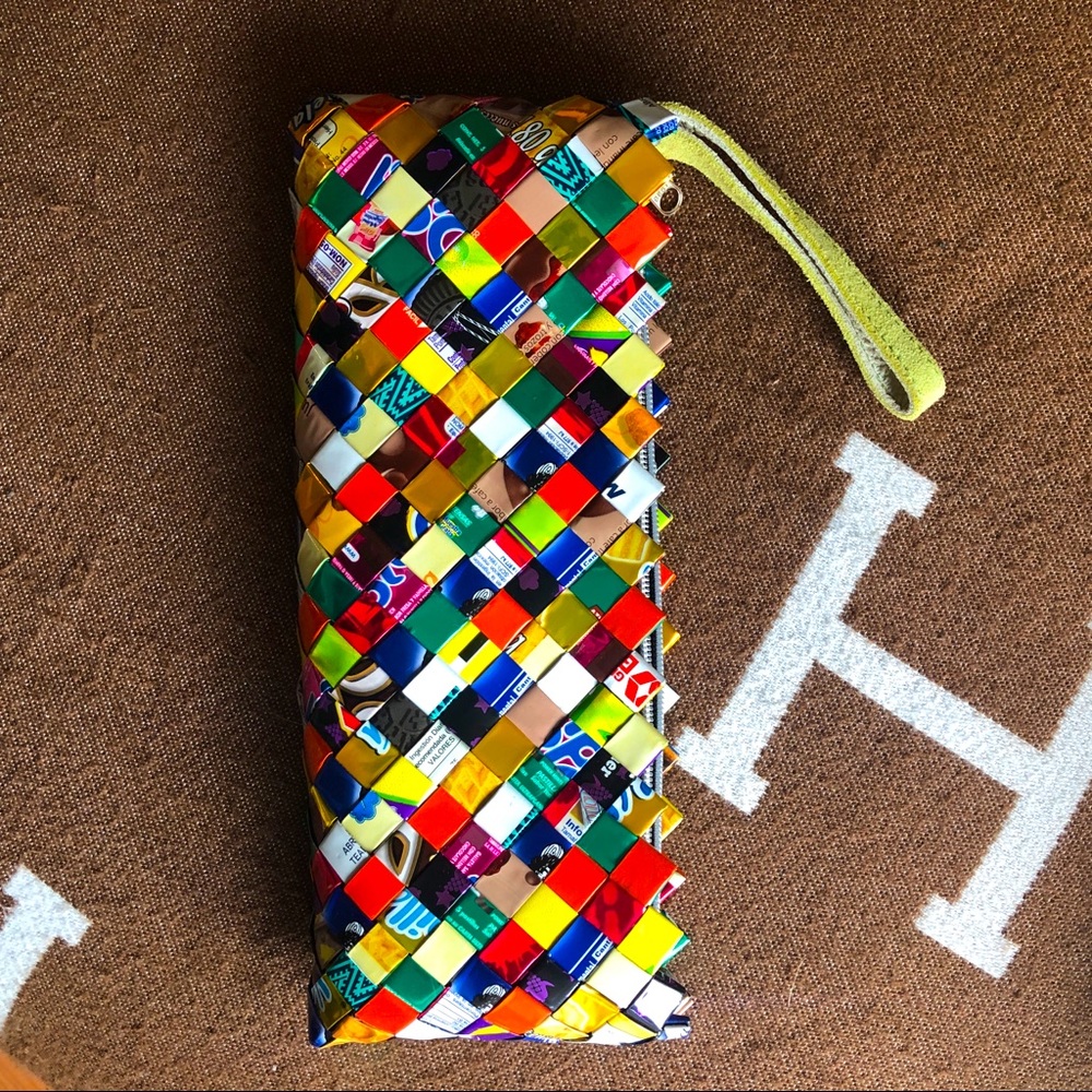 One of a kind Colourful clutch/ wristlet